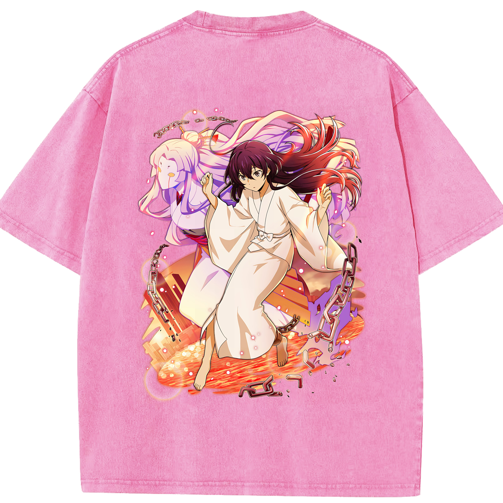 （画像用） 文豪ストレイドッグス Bungo Stray Dogs 綿100% ヴィンテージ風 半袖Tシャツ（背面プリント）